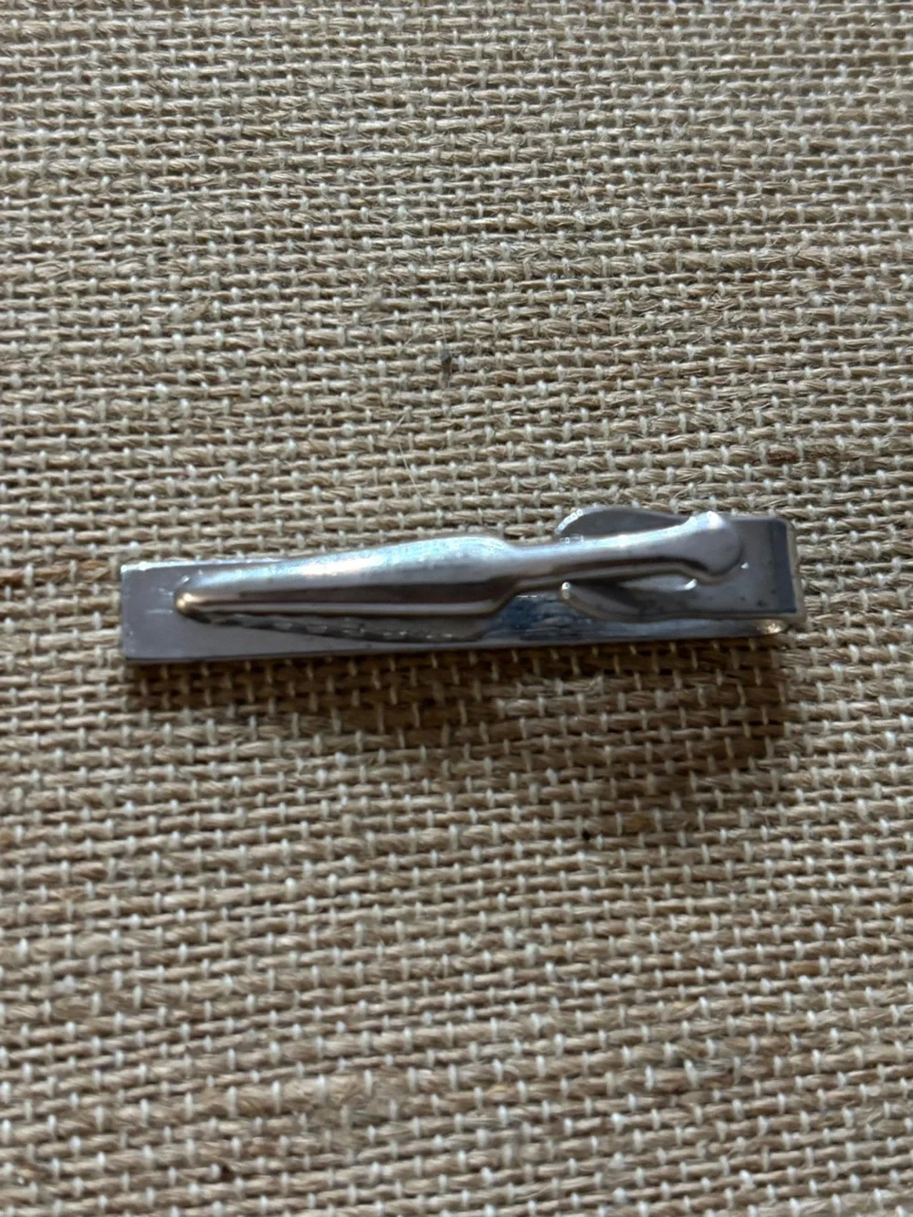 Monogrammed “N” tie clip